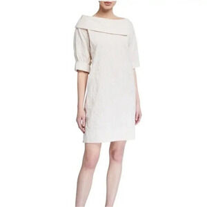 Finley Skipper Shift Mini Dress Beige Lagenlook Elbow Sleeve Women’s Size XS NWT